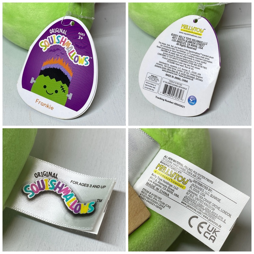 Squishmallow Len 8" Plush Frankenbear Halloween & Mini Frankie Frankenstein NWT - Picture 15 of 16